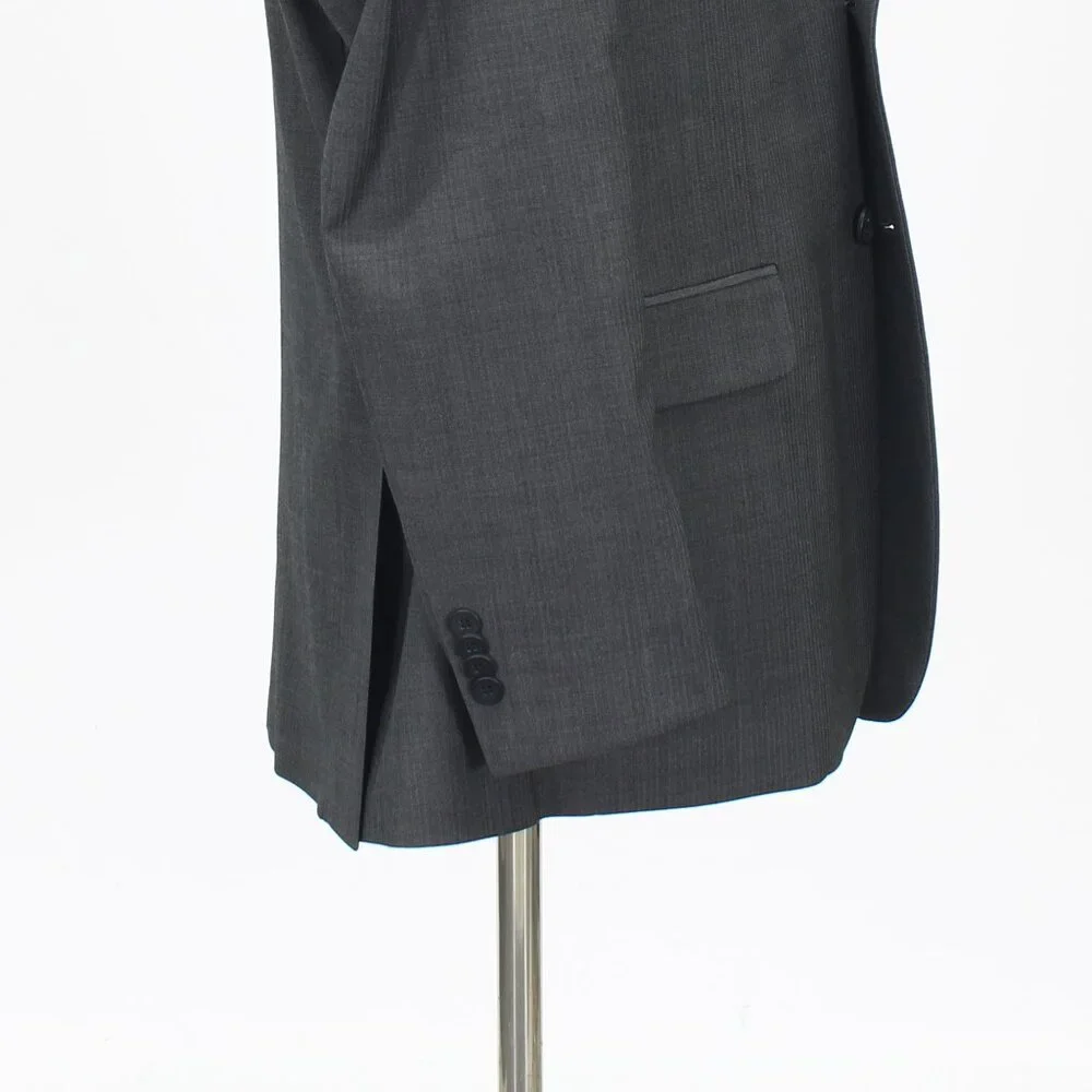 Kenneth Cole 42R Gray Blazer Sport Coat Jacket 2-Button Herringbone Y597
